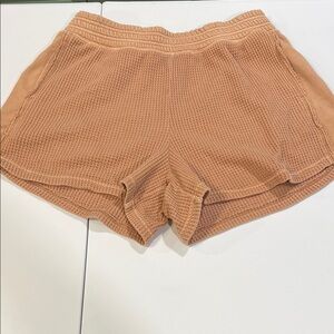 Aerie - L, Women's Tan Waffle Knit Shorts